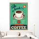 Vector Vintage Coffee Poster Wall Decal