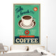 Vector Vintage Coffee Poster Wall Decal