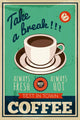Vector Vintage Coffee Poster Wall Decal