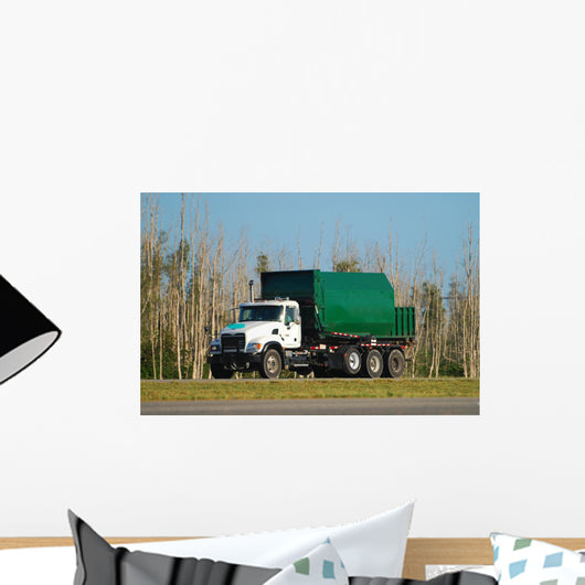 Garbage truck Wall Mural