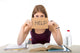 Student Girl Studying For University Exam Asking For Help Wall Decal
