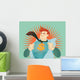 young businessman tearing his shirt off with us dollar sign Wall Mural