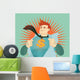 young businessman tearing his shirt off with us dollar sign Wall Mural