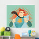 young businessman tearing his shirt off with us dollar sign Wall Mural