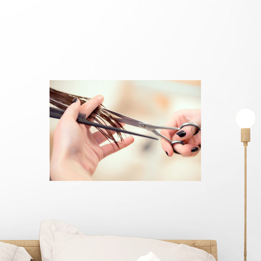 Beautiful woman in hair salon Wall Mural