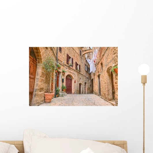 picturesque corner in Volterra, Tuscany, Italy Wall Mural