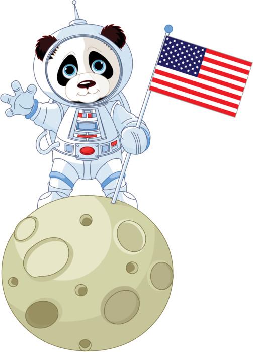 Panda Astronaut Wall Decal