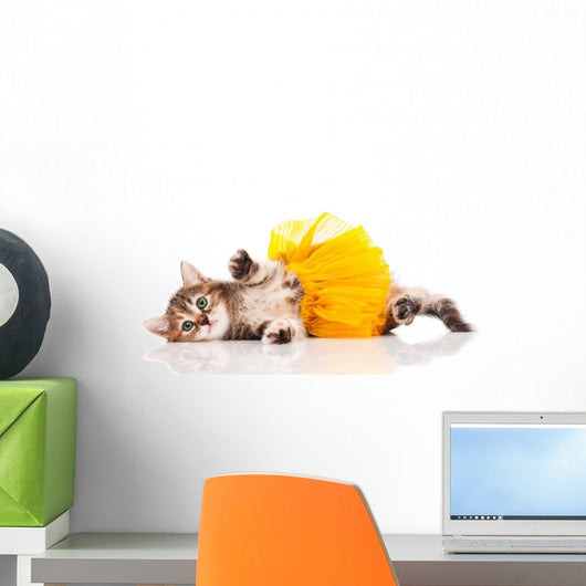 Cute Kitten Ballerina Wall Decal