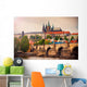 Saint Vitus cathedral and Charles bridge in Prague Wall Mural