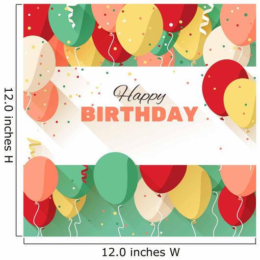 Happy Birthday greeting card in a flat style Wall Mural