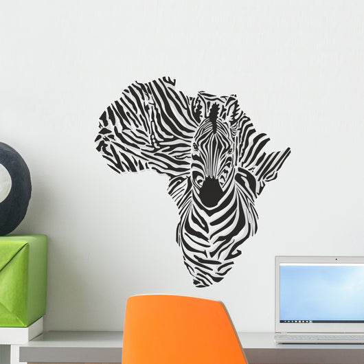 Map Africa with Head Wall Decal