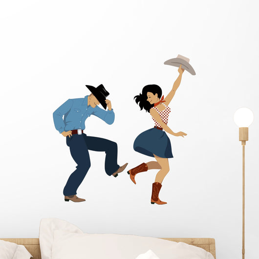 Country western dancers Wall Decal