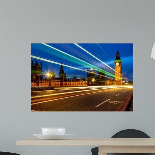 Big Ben at night, London Wall Mural
