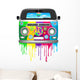 Hippie Van Dripping Rainbow Paint Wall Decal