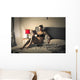 Tattooed girl reading Wall Mural