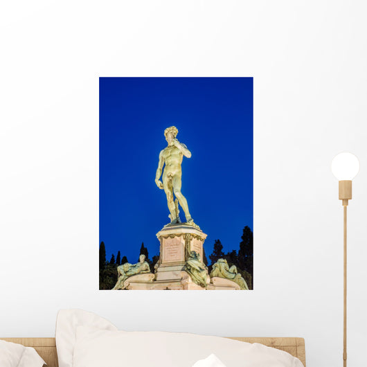 David statue at Michelangelo square in Florence Italy Wall Mural