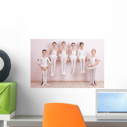 Six Little Ballerinas Wall Decal