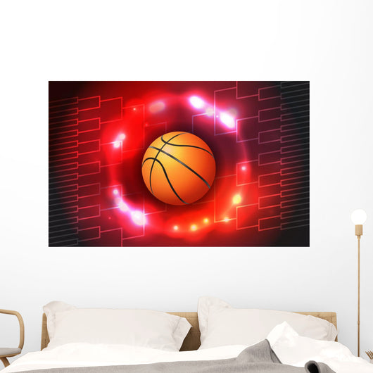 Basketball Tournament Bracket Illustration Wall Mural