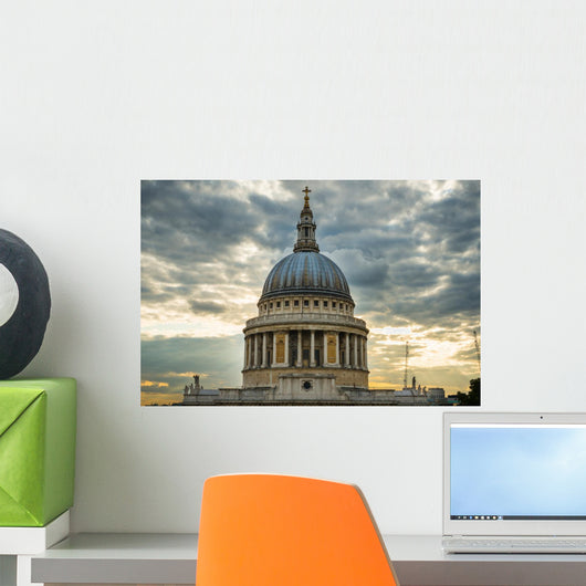 Famous St. Paul's Cathedral church, London, United Kingdom. Wall Mural