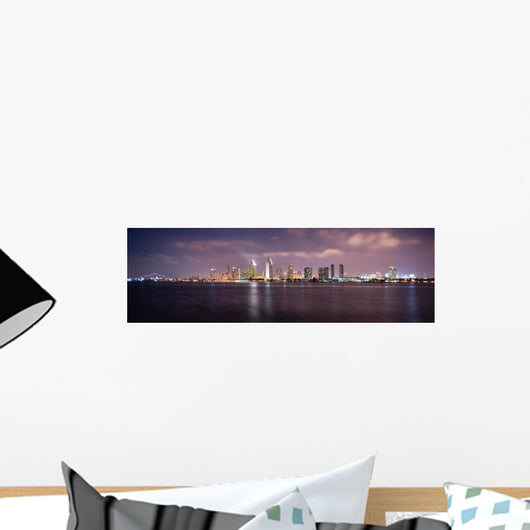 Late Night Coronado San Diego Bay Downtown City Skyline Wall Mural