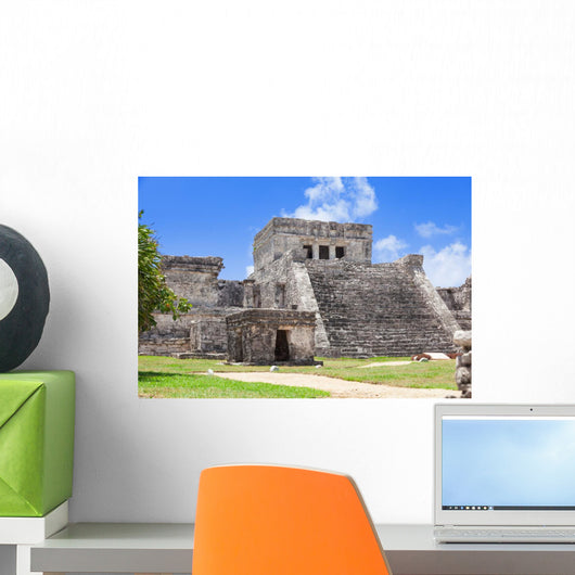 Tulum, archeological site in the Riviera Maya, Mexico. Site of a Wall Mural