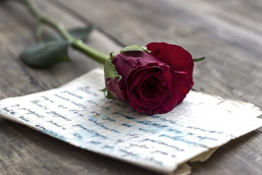 Love Letter And Rose Wall Decal