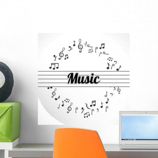 music notes Wall Mural