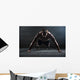 Athlete with a beautiful body and naked torso Wall Mural