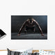 Athlete with a beautiful body and naked torso Wall Mural