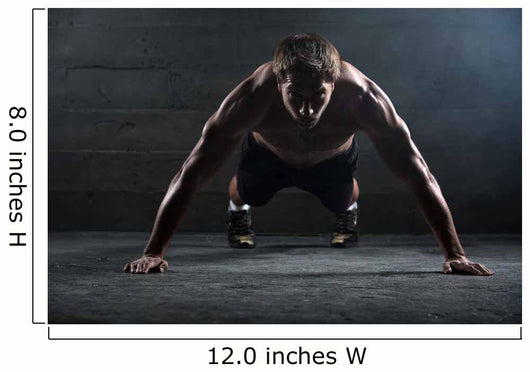 Athlete with a beautiful body and naked torso Wall Mural