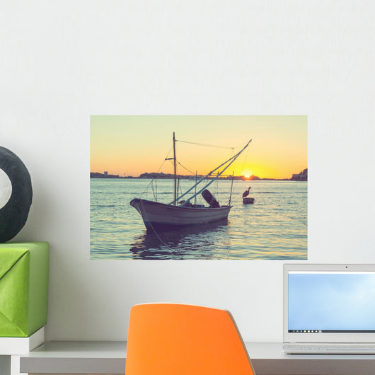 Boat in Mexico Wall Mural
