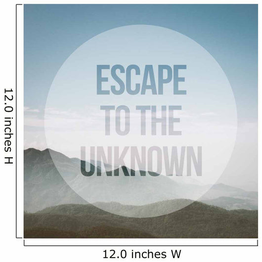 Quote with mountain and sky background Wall Mural