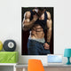 Bodybuilder showing off his abs Wall Mural