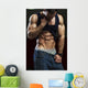 Bodybuilder showing off his abs Wall Mural