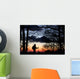 ciaspole al tramonto sulla neve Wall Mural