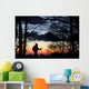 ciaspole al tramonto sulla neve Wall Mural