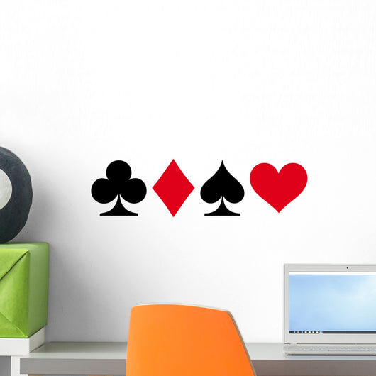 Poker Cards Symbols Wall Decal