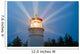 Lighthouse Beams Illumination Into Rain Storm Maritime Nautical Wall Mural