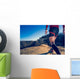 Man doing trail running Wall Mural