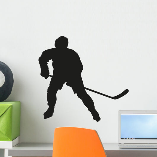 Ice Hockey Player Silhouette Wall Decal