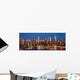 New York City Manhattan midtown buildings skyline night Wall Mural