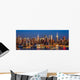 New York City Manhattan midtown buildings skyline night Wall Mural