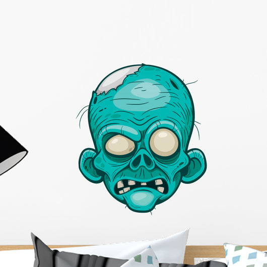 Cartoon zombie face Wall Decal