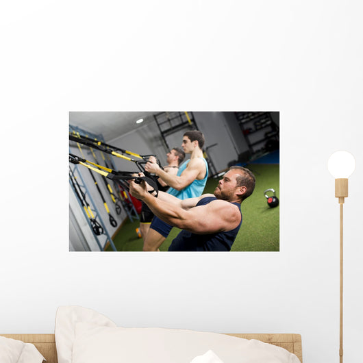 Real people training crossfit Wall Mural