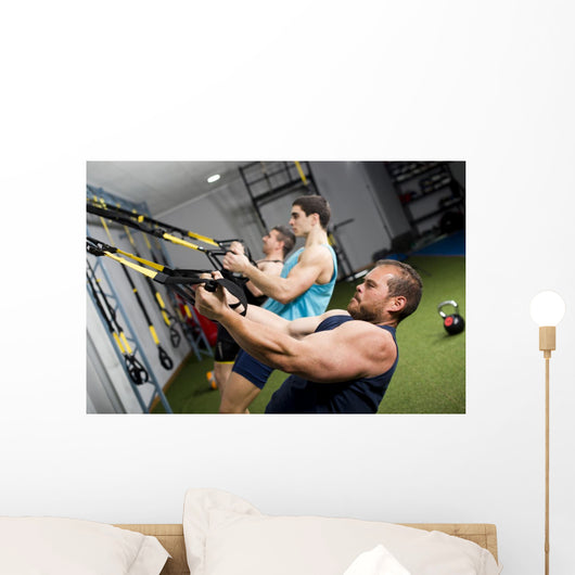 Real people training crossfit Wall Mural