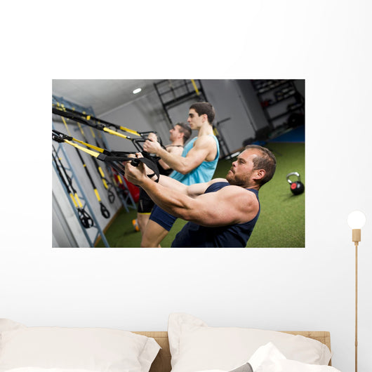Real people training crossfit Wall Mural