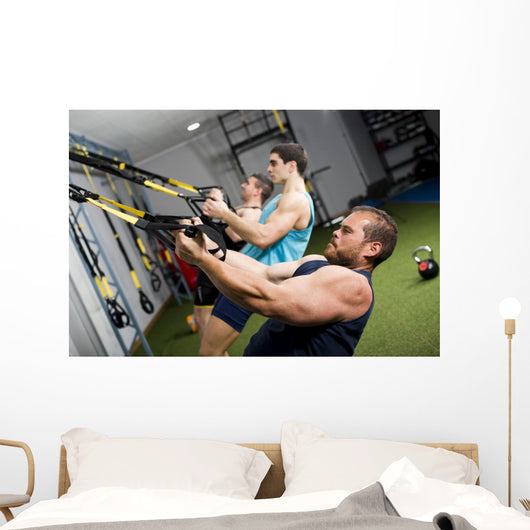 Real people training crossfit Wall Mural