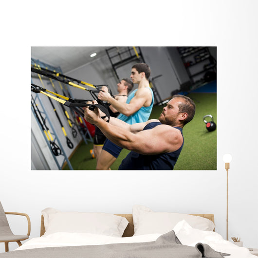 Real people training crossfit Wall Mural