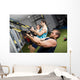 Real people training crossfit Wall Mural