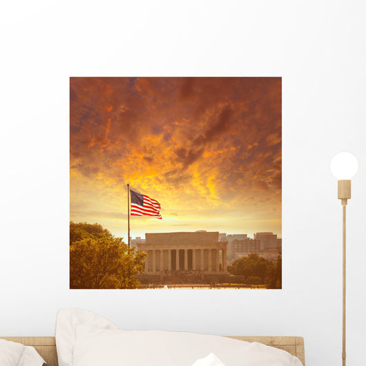 Abraham Lincoln Memorial building Washington DC Wall Mural